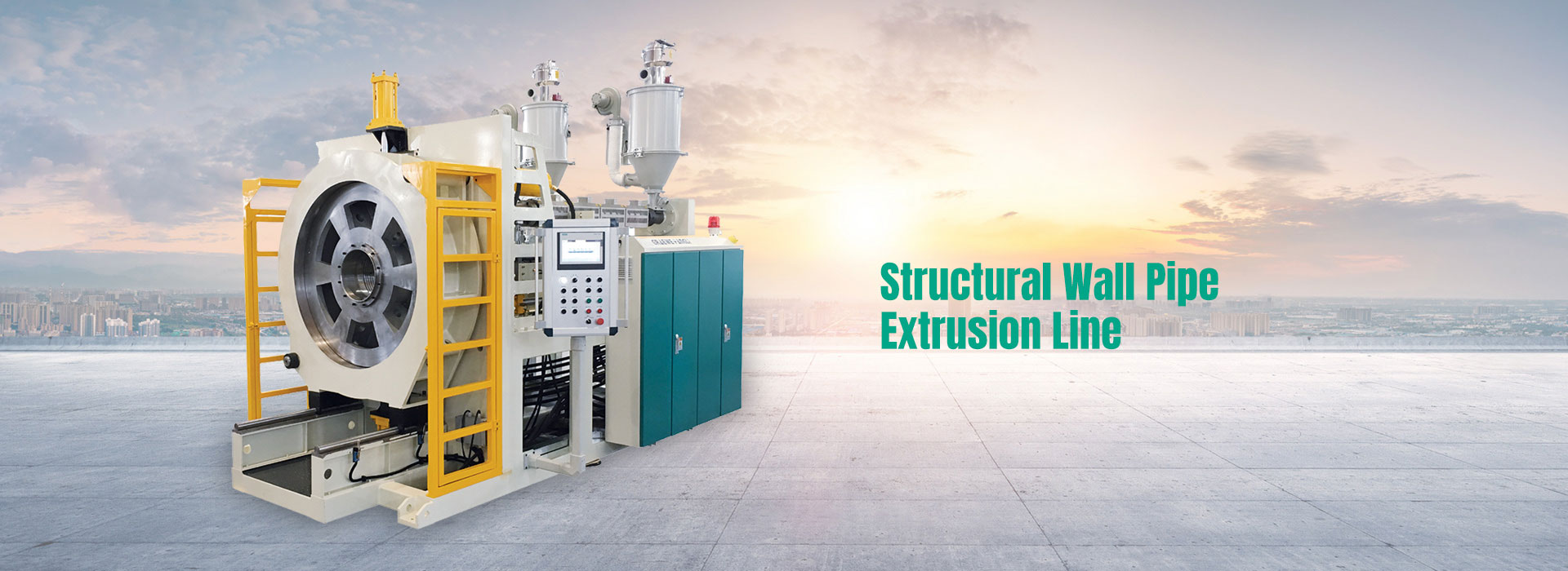 Linie de extrudare a conductelor de perete structurat